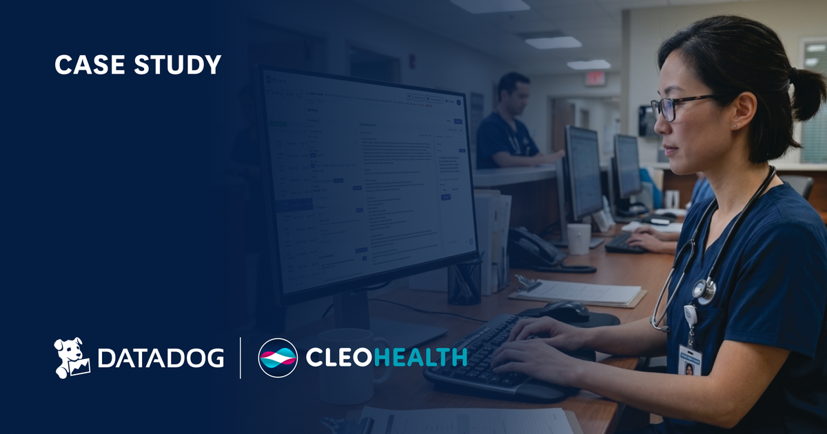 Datadog case study featuring Cleo Health